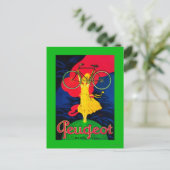 Peugeot Bicycle Vintag PosterEurope Postkarte (Stehend Vorderseite)