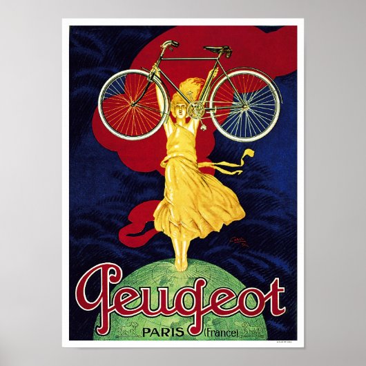 Peugeot Cycles - Vintages Fahrradposter Poster (Vorne)