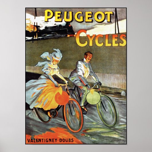 Peugeot Cycles - Vintages Fahrradposter Poster (Vorne)