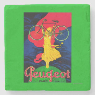 Peugeot Fahrrad Vintage Poster Europa Steinuntersetzer