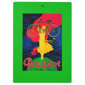 Peugeot-Fahrrad Vintages PosterEurope Klemmbrett (Rückseite)