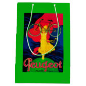 Peugeot-Fahrrad Vintages PosterEurope Mittlere Geschenktüte (Rückseite)