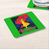 Peugeot-Fahrrad Vintages PosterEurope Rechteckiger Pappuntersetzer (angewinkelt)