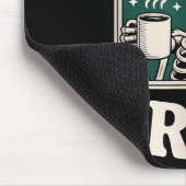 Pew Crew Skeleton With Coffee, Funny Church Tee Mousepad (Ecke)