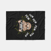 Pew Gamer Sloth Gaming Fleecedecke (Vorderseite (Horizontal))