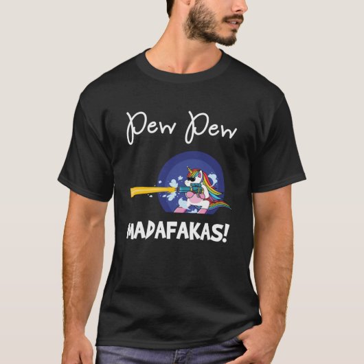 PEW Madafakas Fantasie Angry Rainbow Unicorn with T-Shirt (Vorderseite)
