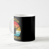Pew Madafakas Pew Guns Funny Black Cat Retro Vinta Kaffeetasse (Vorderseite Links)