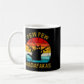 Pew Madafakas Pew Guns Funny Black Cat Retro Vinta Kaffeetasse (Links)
