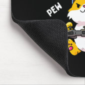 Pew Pew Gamer Cat Video Game Cats Gaming Kitty Lov Mousepad (Ecke)