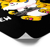 Pew Pew Gamer Cat Video Game Cats Gaming Kitty Lov Poster (Ecke)