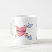 Pew Pew Handpistole Individuelle Name Niedlich I L Kaffeetasse (Vorderseite Links)