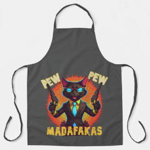 Pew Pew Madafakas Black Cat Schürze