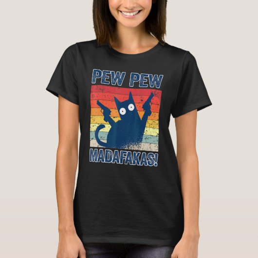 Pew Pew Madafakas Cats Tops Summer Pajamas Pew Pew (Vorderseite)