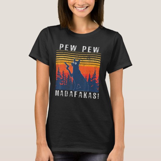 Pew Pew Madafakas Deutscher Schäferhund T-Shirt (Vorderseite)