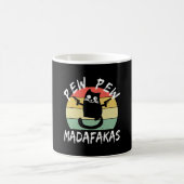 Pew Pew Madafakas Funny Cat Crazy Cat Kaffeetasse (Mittel)