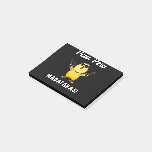 Pew Pew Madafakas, Funny Chick Geschenk Post-it Klebezettel (angewinkelt)