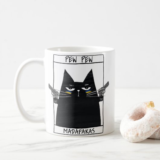 Pew Pew Madafakas Kaffeetasse (Mit Donut)