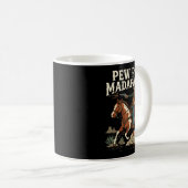 Pew Pew Madafakas Lustiger Cowboy-Rodeo Wilder Wes Kaffeetasse (VorderseiteRechts)