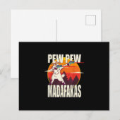 Pew Pew Madafakas Pew Madafakas Goat Ankündigungspostkarte (Vorne/Hinten)