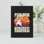 Pew Pew Madafakas Pew Madafakas Goat Dankeskarte (Stehend Vorderseite)