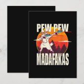 Pew Pew Madafakas Pew Madafakas Goat Einladung (Vorne/Hinten)