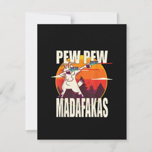 Pew Pew Madafakas Pew Madafakas Goat Einladung (Vorderseite)