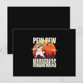 Pew Pew Madafakas Pew Madafakas Goat Einladungspostkarte (Vorne/Hinten)