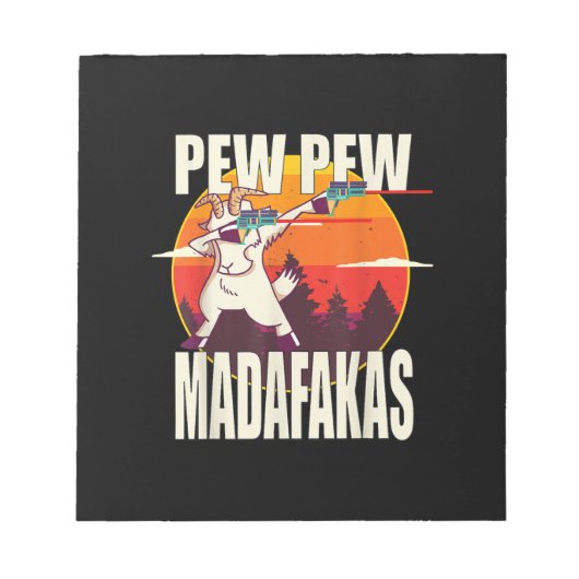 Pew Pew Madafakas Pew Madafakas Goat Notizblock (Vorderseite)