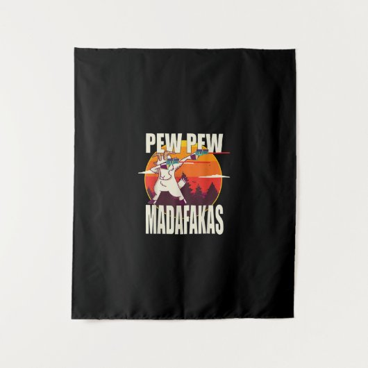 Pew Pew Madafakas Pew Madafakas Goat Wandteppich (Vorderseite)