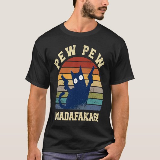 Pew Pew Madafakas  Pew Pew Katze Pyjamas Sommerkat T-Shirt (Vorderseite)
