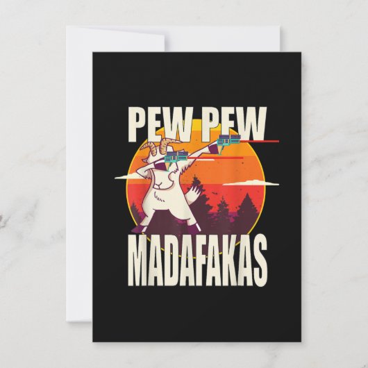 Pew Pew Madafakas Pew Pew Madafakas Ziege Einladung (Vorderseite)