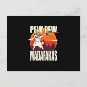 Pew Pew Madafakas Pew Pew Madafakas Ziege Postkarte