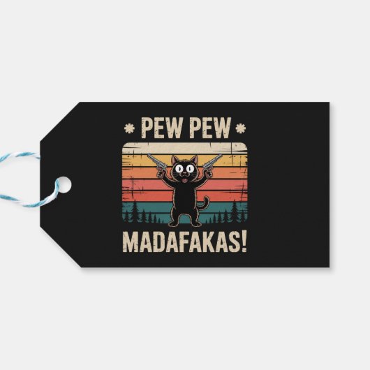 Pew Pew Mistkerle Geschenkanhänger (Rückseite Horizontal)