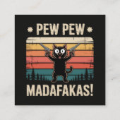 Pew Pew Mistkerle Quadratische Visitenkarte (Rückseite)