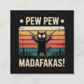 Pew Pew Mistkerle Quadratische Visitenkarte (Vorderseite)