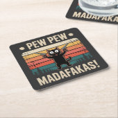 Pew Pew Mistkerle Rechteckiger Pappuntersetzer (angewinkelt)