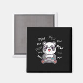Pew Pew Pew Niedlich Panda Video Gaming Gamer Magnet (Vorderseite/Rückseite)