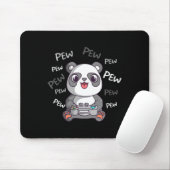 Pew Pew Pew Niedlich Panda Video Gaming Gamer Mousepad (Mit Mouse)