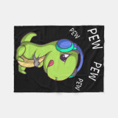 Pew Pew Pew Süßer T-Rex Dinosaurier Videospieler G Fleecedecke (Vorderseite (Horizontal))