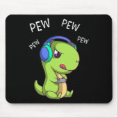 Pew Pew Pew Süßer T-Rex Dinosaurier Videospieler G Mousepad (Vorne)