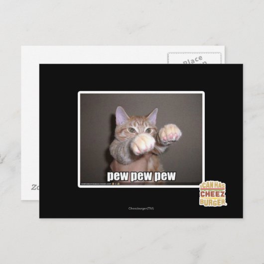 Pew Pew Postkarte (Vorne/Hinten)