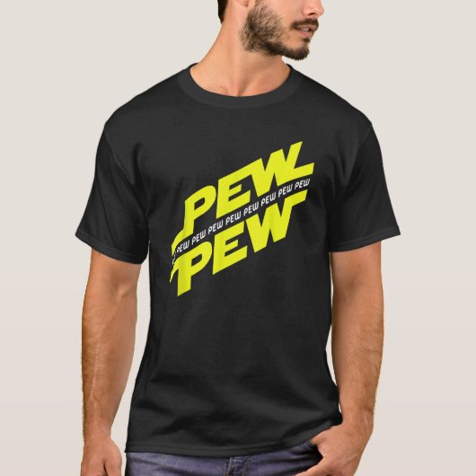 Pew Pew Sci-Fi Gamer-Geräusch für Männer, Frauen, T-Shirt (Vorderseite)