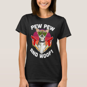 Pew Pew und Woof Vintage Coole Sonnenbrille Chihua T-Shirt