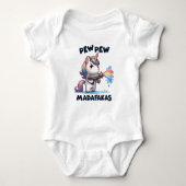 Pew Pew Unicorn Baby Bodysuit Baby Strampler (Vorderseite)