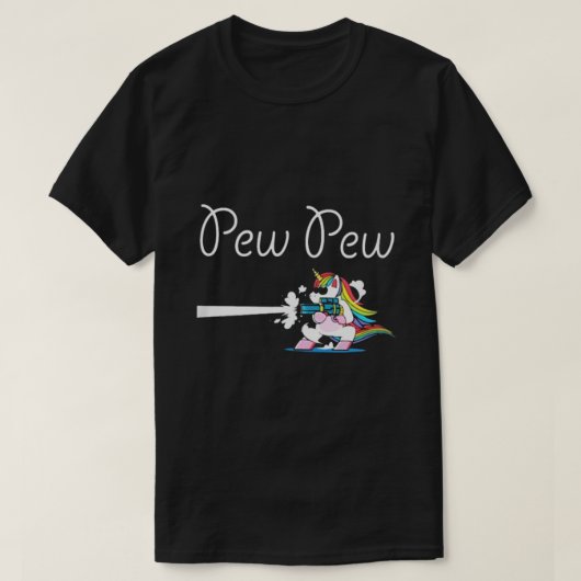 Pew Pew Unicorn T-Shirt (Design vorne)