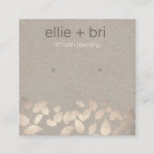 Pewter-Blätter Stud Kraft Earring Display Quadratische Visitenkarte (Vorderseite)