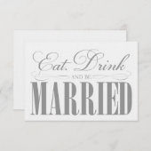 Pewter essen, trinken und Verheiratet sein | Einsc Begleitkarte (Vorne/Hinten)