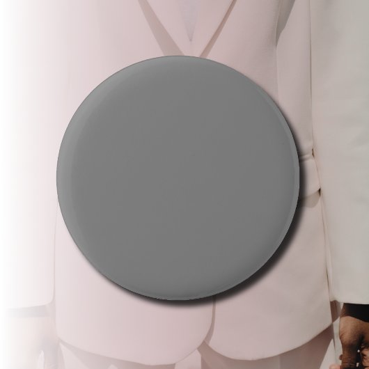Pewter Gray Solid Color | Klassisches Elegant Button