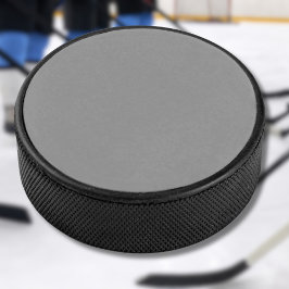 Pewter Gray Solid Color | Klassisches Elegant Eishockey Puck