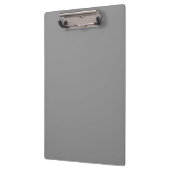 Pewter Gray Solid Color | Klassisches Elegant Klemmbrett (Links)